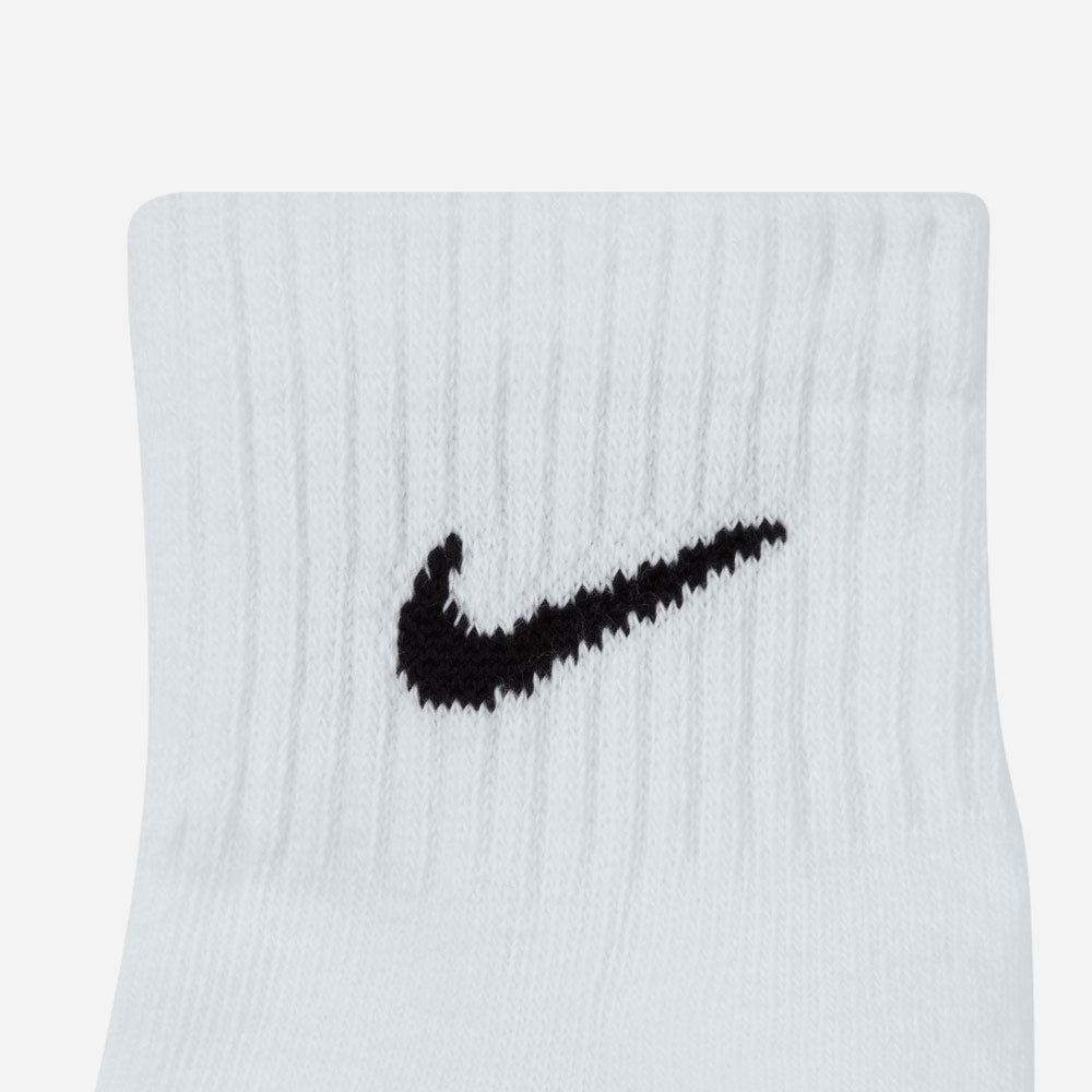 NIKE - TRAINING LIGHTWEIGHT ANKLE 3 PACK SOCKS - White - Black