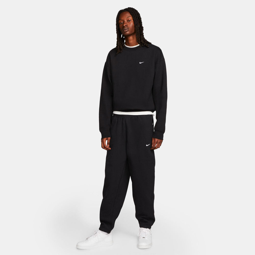 NIKE - SOLO SWOOSH FLEECE PANT - Black - White