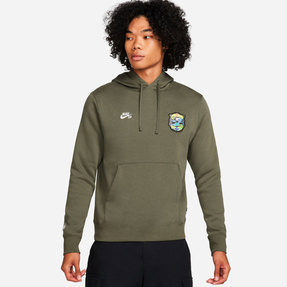 NIKE SB - AGNOSTIC HOODIE - Medium Olive White