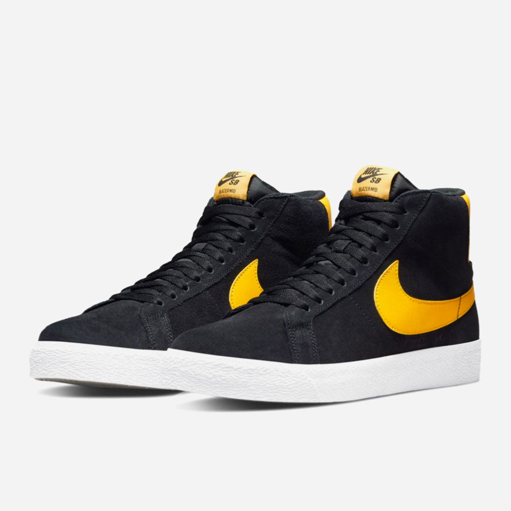 NIKE SB - BLAZER MID - Black - University Gold - Black