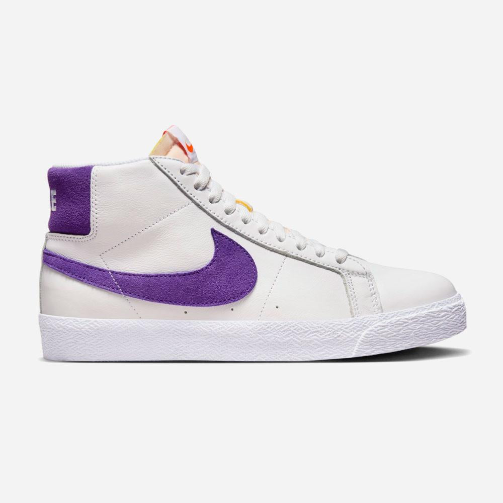NIKE SB - ZOOM BLAZER MID ISO - WHITE COURT PURPLE WHITE
