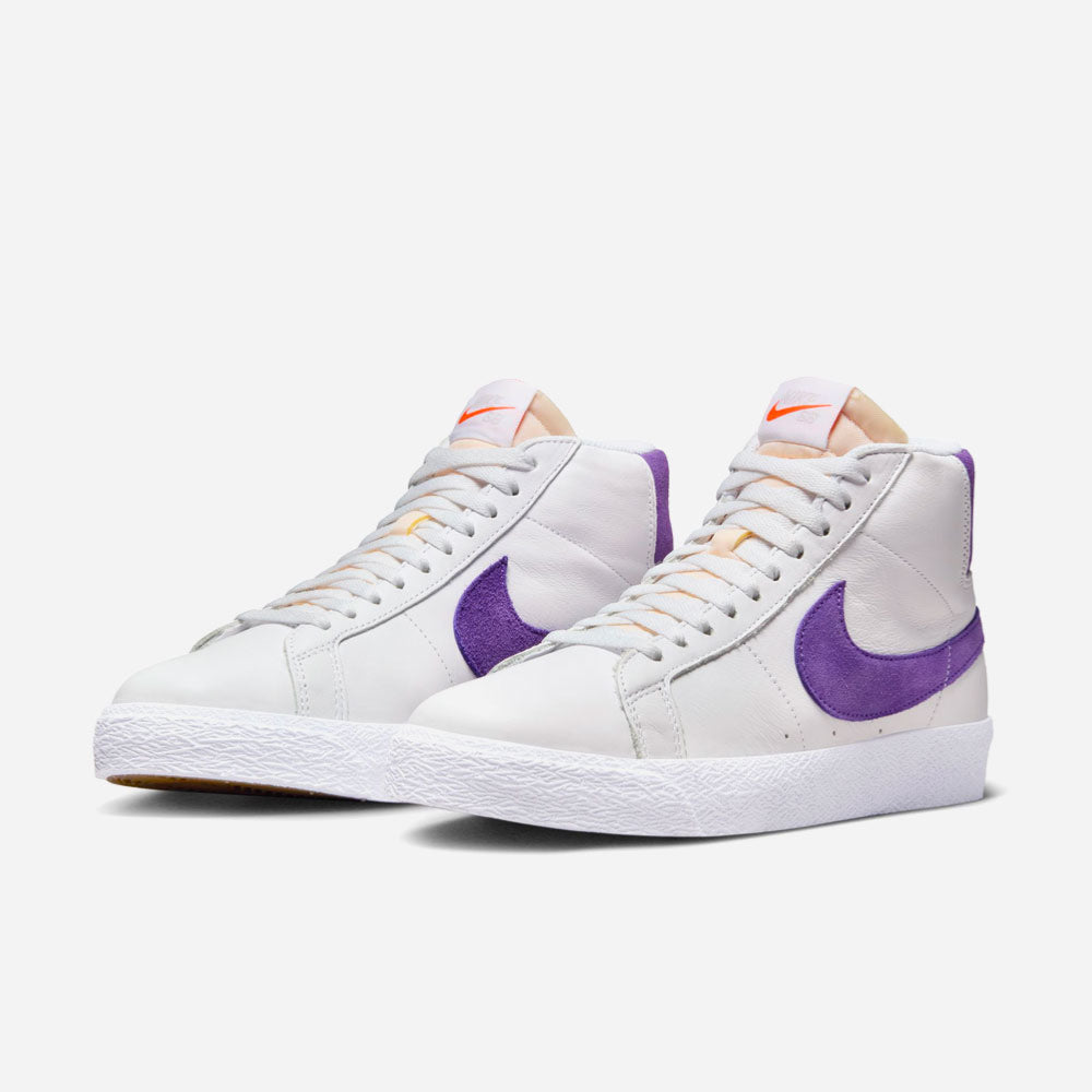 NIKE SB - ZOOM BLAZER MID ISO - WHITE COURT PURPLE WHITE