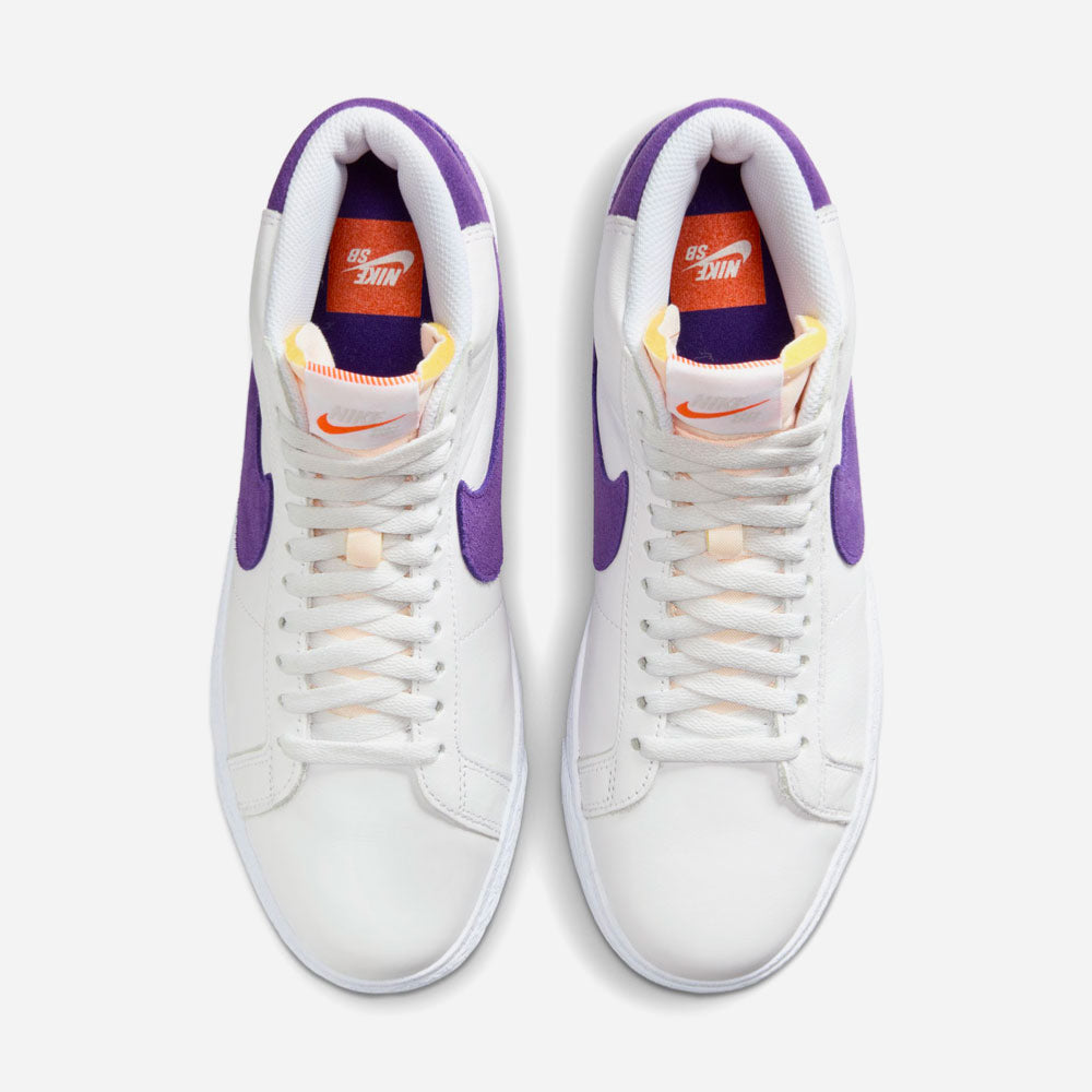 NIKE SB - ZOOM BLAZER MID ISO - WHITE COURT PURPLE WHITE