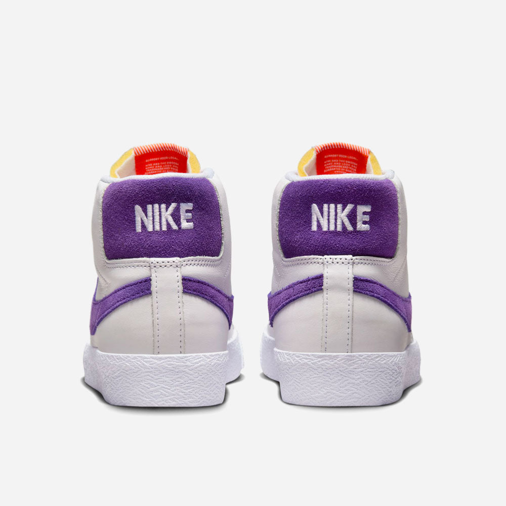 NIKE SB - ZOOM BLAZER MID ISO - WHITE COURT PURPLE WHITE
