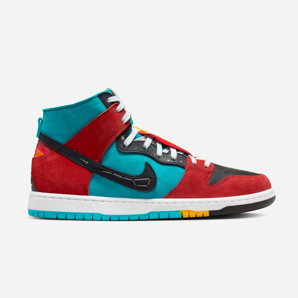 NIKE SB DUNK HIGH DECON Turquoise Blue Black Rugged Orange