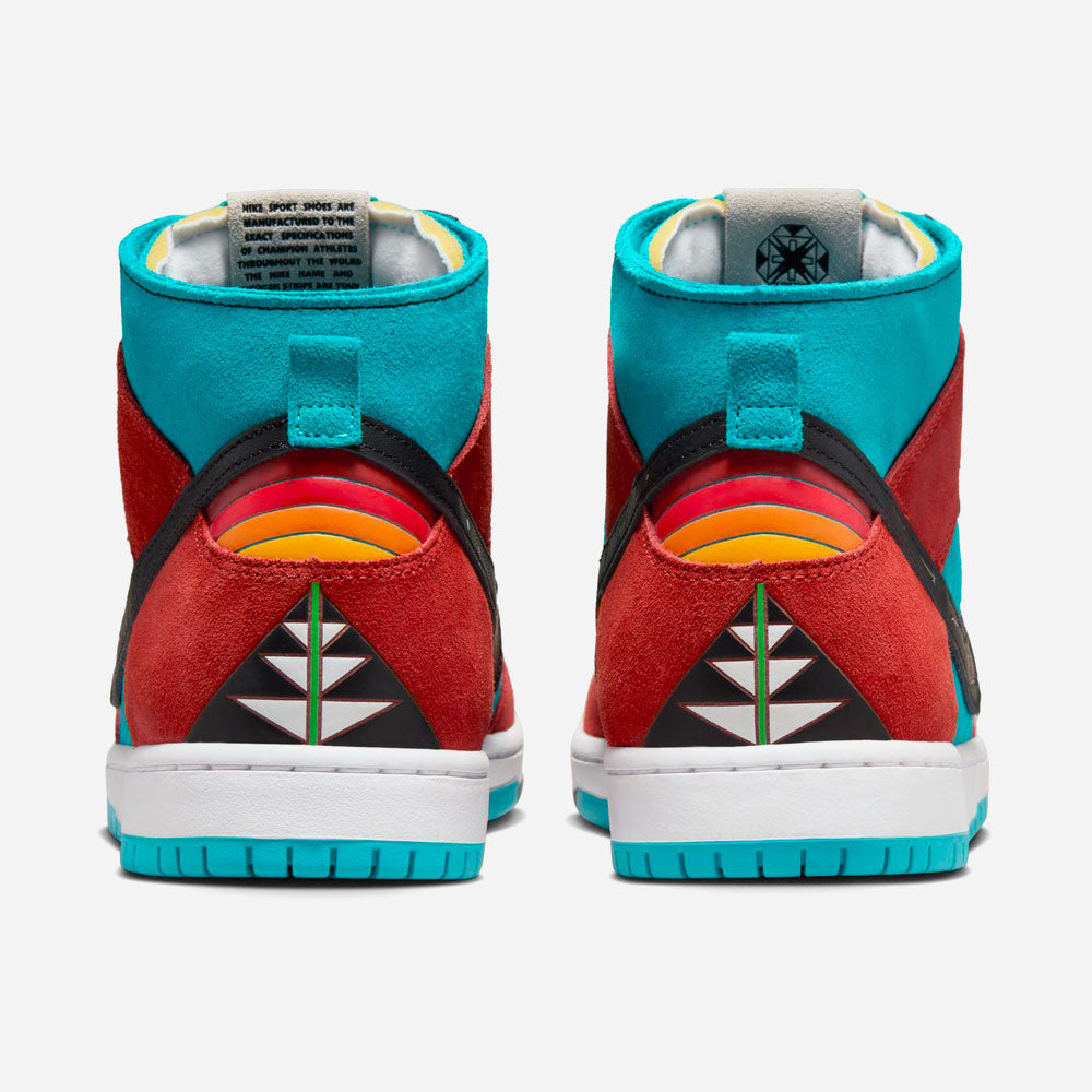NIKE SB - DUNK HIGH DECON x DI'ORR GREENWOOD - Turquoise Blue Black Rugged Orange