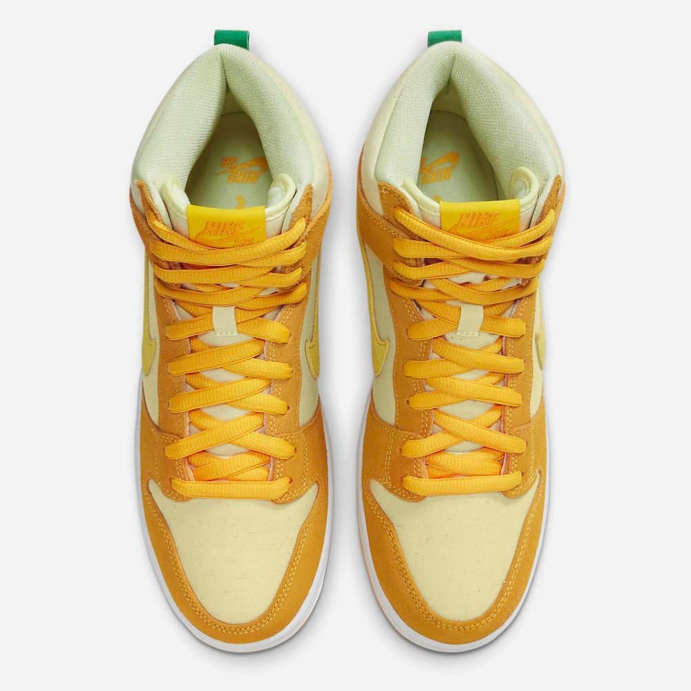 NIKE SB - DUNK HIGH PINEAPPLE - University Gold Vivid Sulfur Citron Tint White Lucky Green