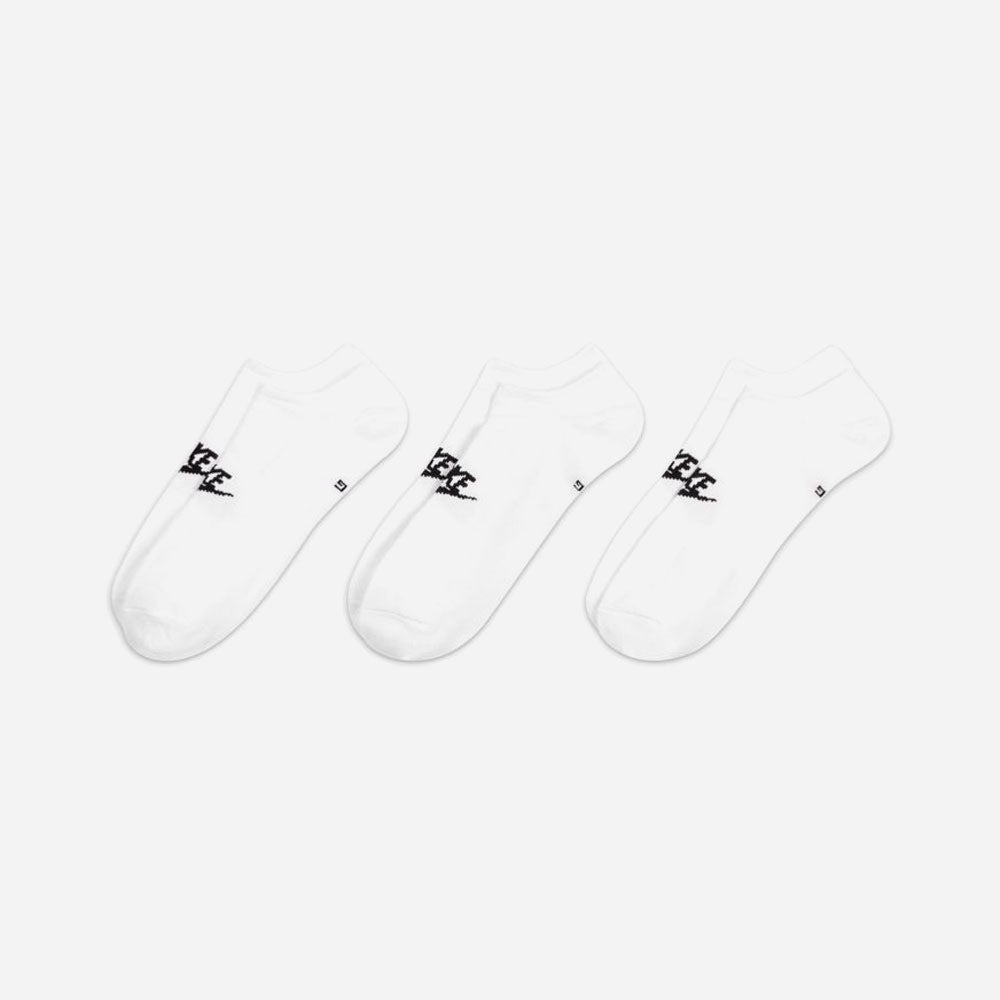 Nike - Everyday Essential 3 Pack No Show Socks - White / Black