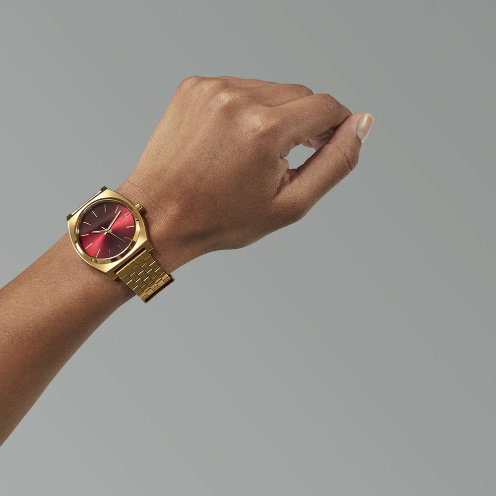Nixon - Time Teller - Gold - Oxblood Sunray