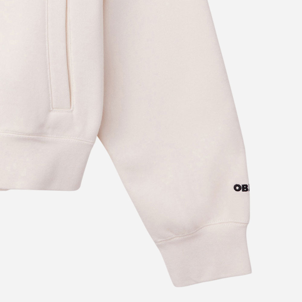 OBEY - CHALK WRITING ZIP HOOD - Unbleached