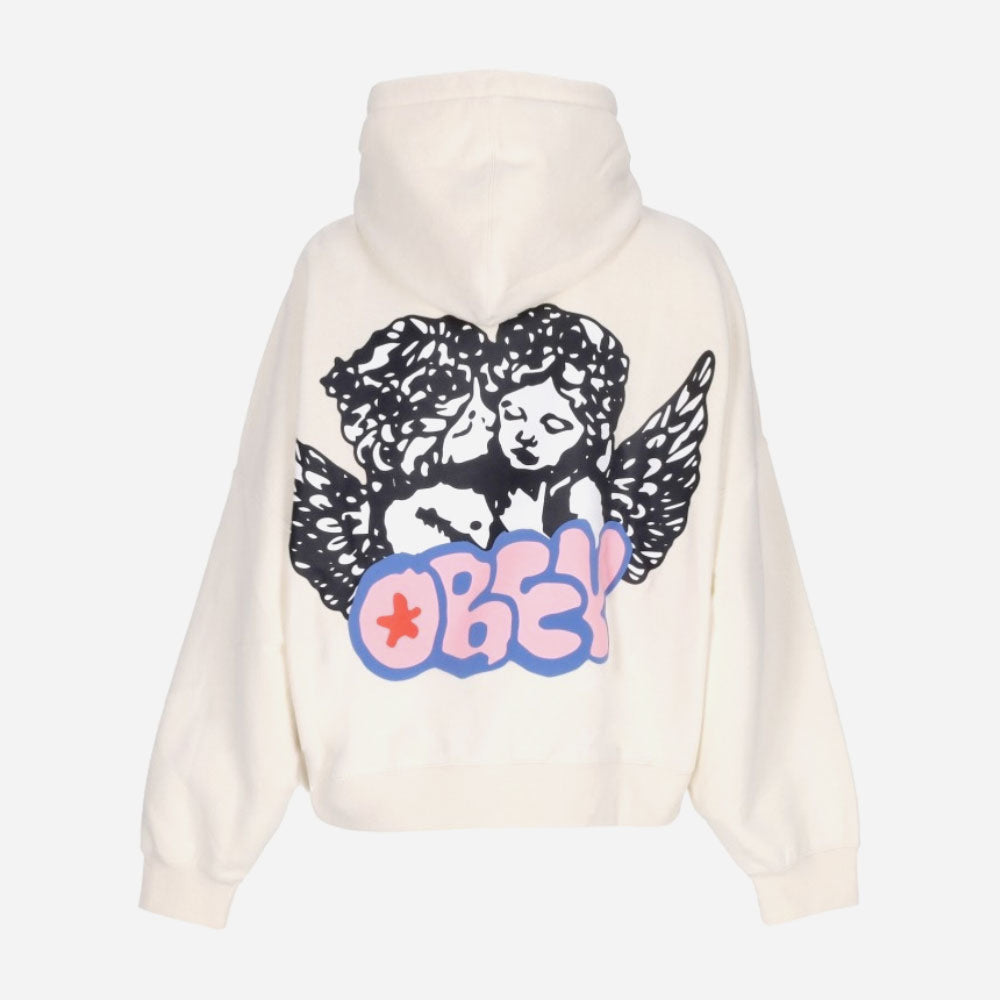 OBEY - CHERUB RELAXED FIT HOOD - Unbleach