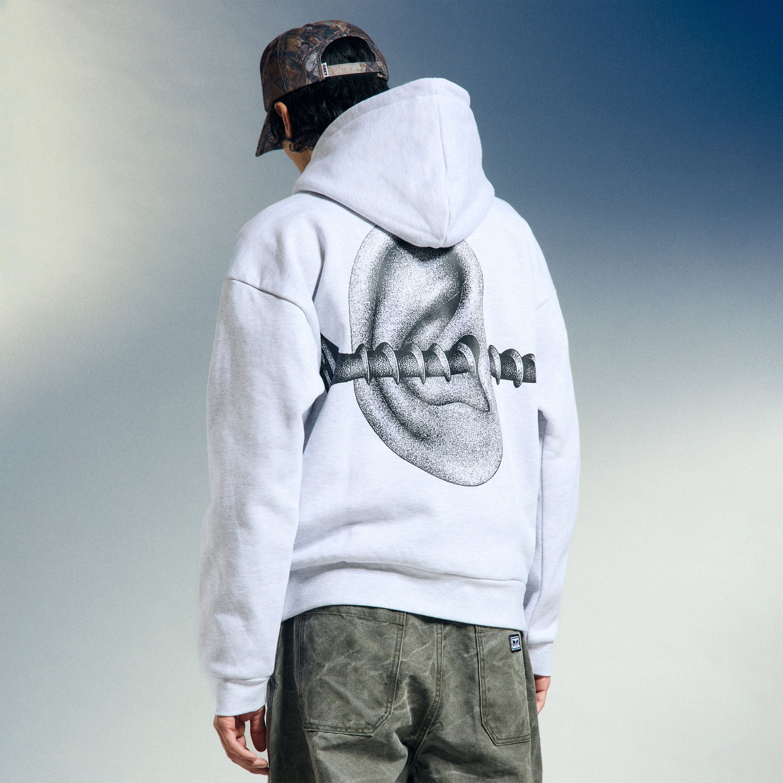 Obey - Disorder Extra Heavy Hood - Ash Grey