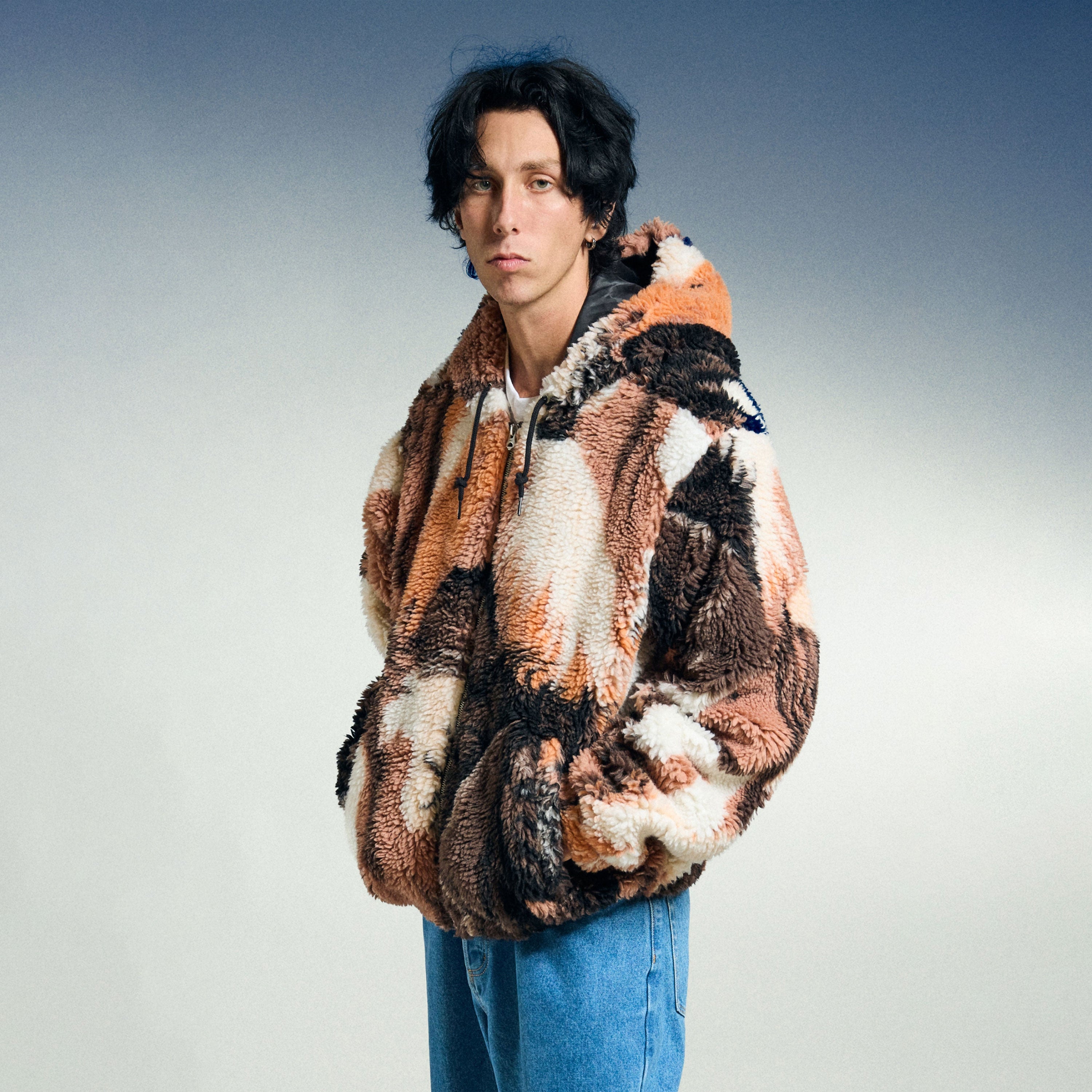 Obey - Horses Sherpa Jacket - Brown Multi