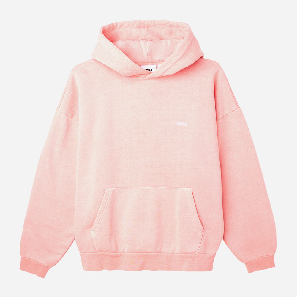 OBEY - LOWERCASE PIGMENT HOOD - Pigment shell pink
