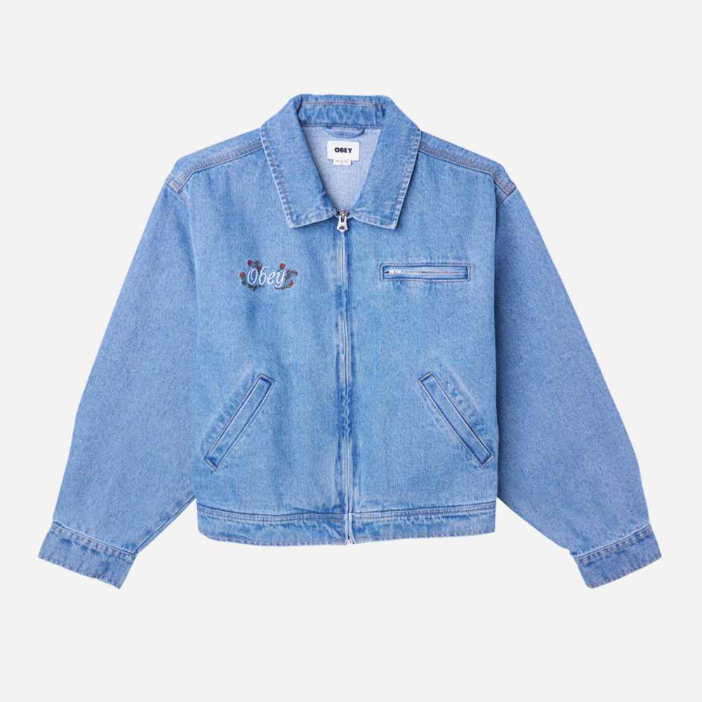 OBEY - NESSA BLOUSON JACKET - Light indigo