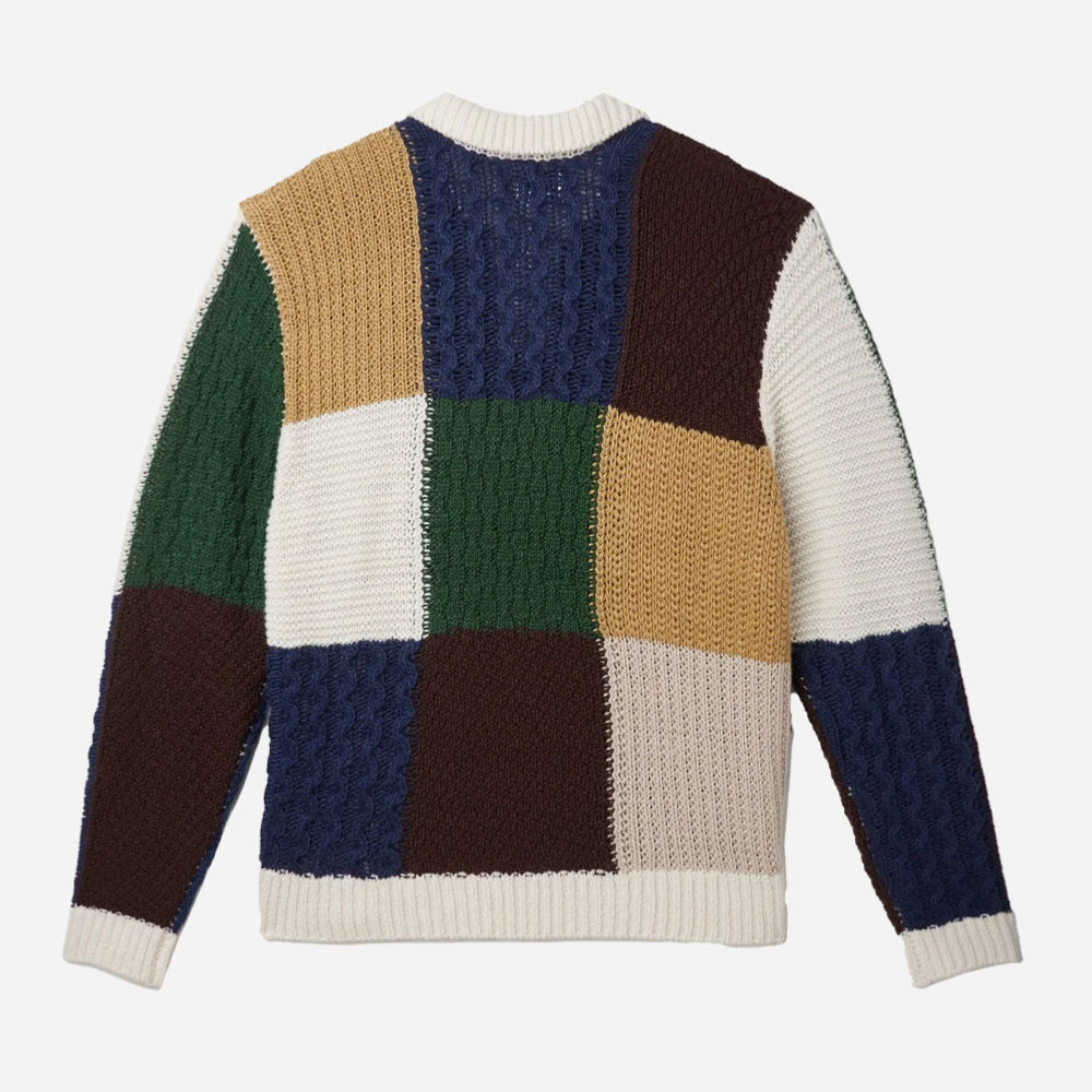 OBEY - OLIVER PATCHWORK SWEATER - Unbleached