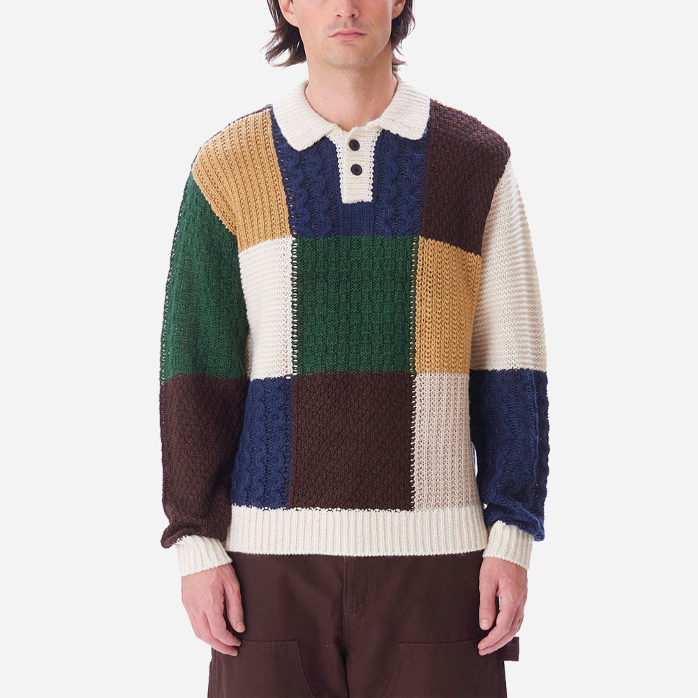 OBEY - OLIVER PATCHWORK SWEATER - Unbleached