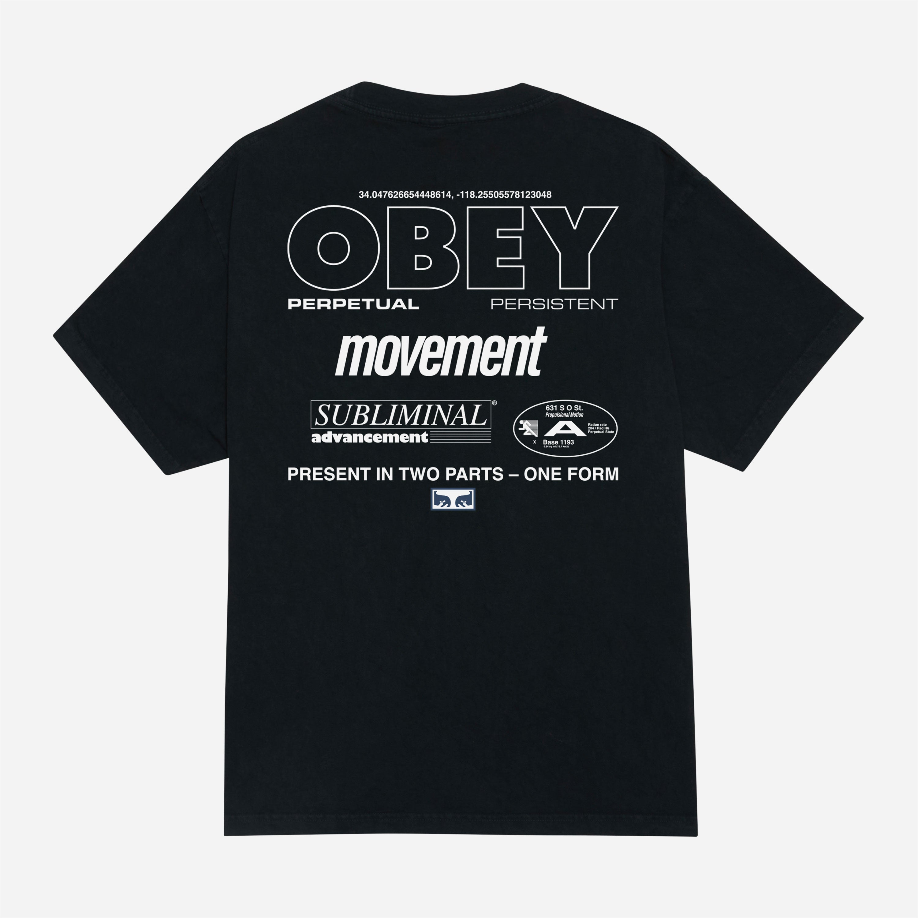 Obey - Persistent Movement Pigment Tee - Pigment True Vintage Black