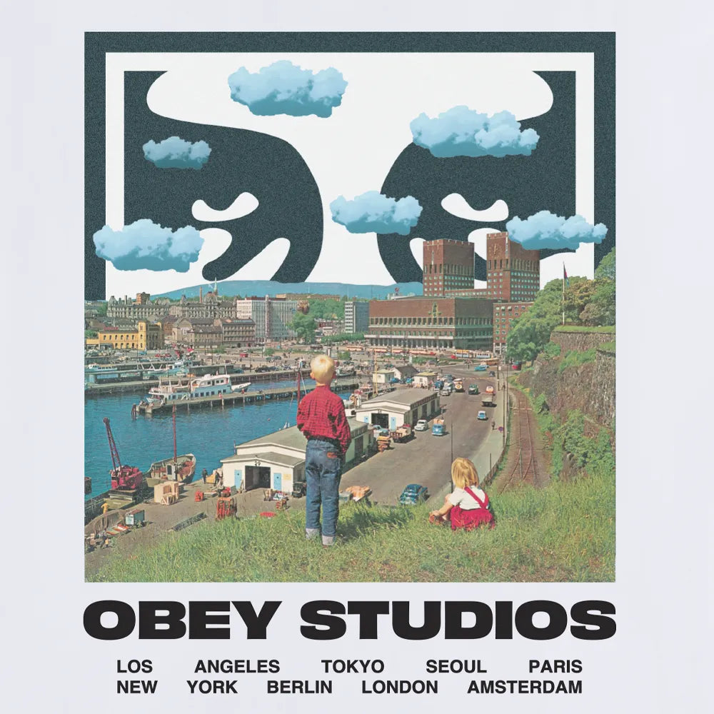 T-shirt Obey - Sky Face Tee White