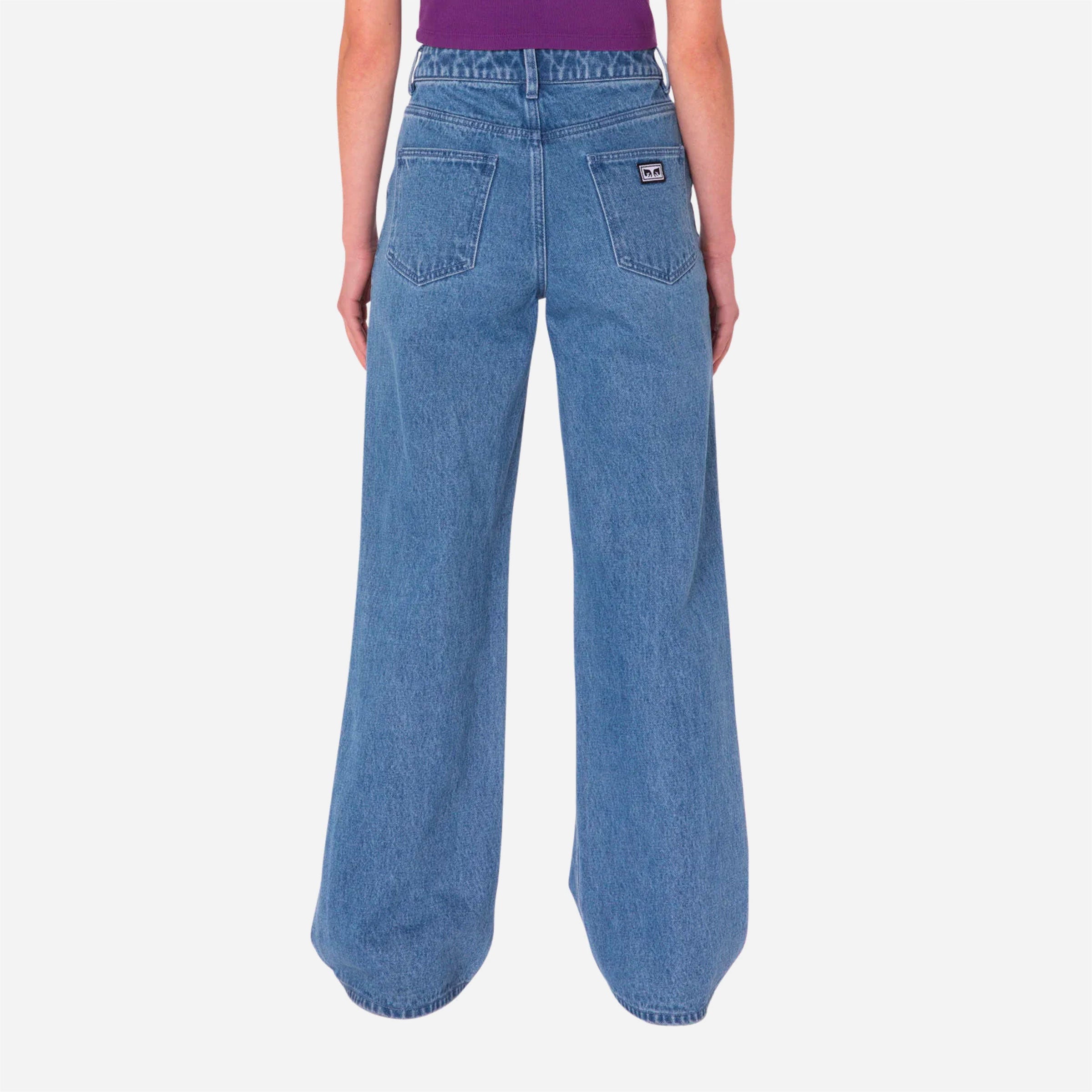 OBEY - ERRAND HIGHWAIST 5 POCKET DENIM - Light Indigo