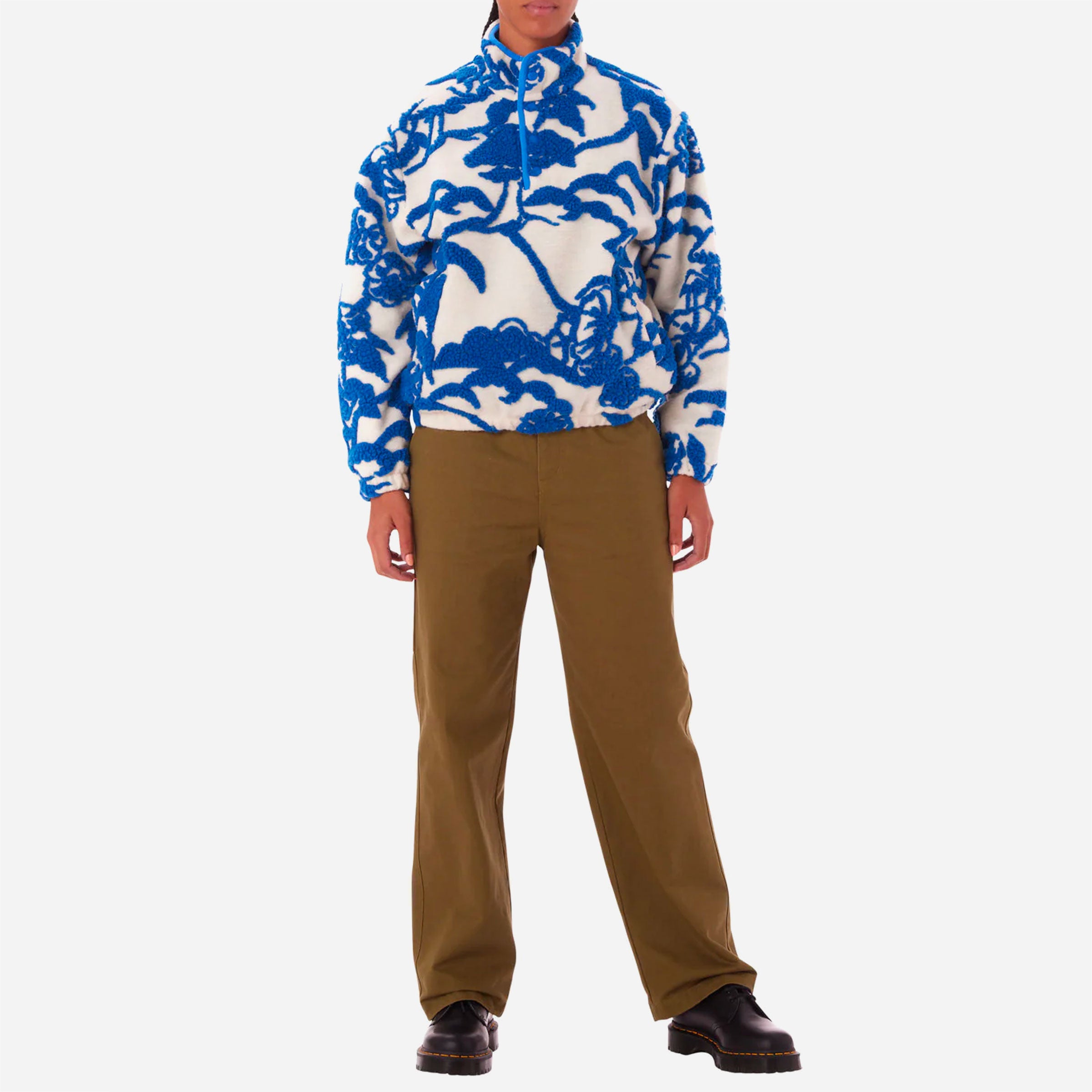 OBEY - SCENIC MOCK NECK PULLOVER - Cream Multi