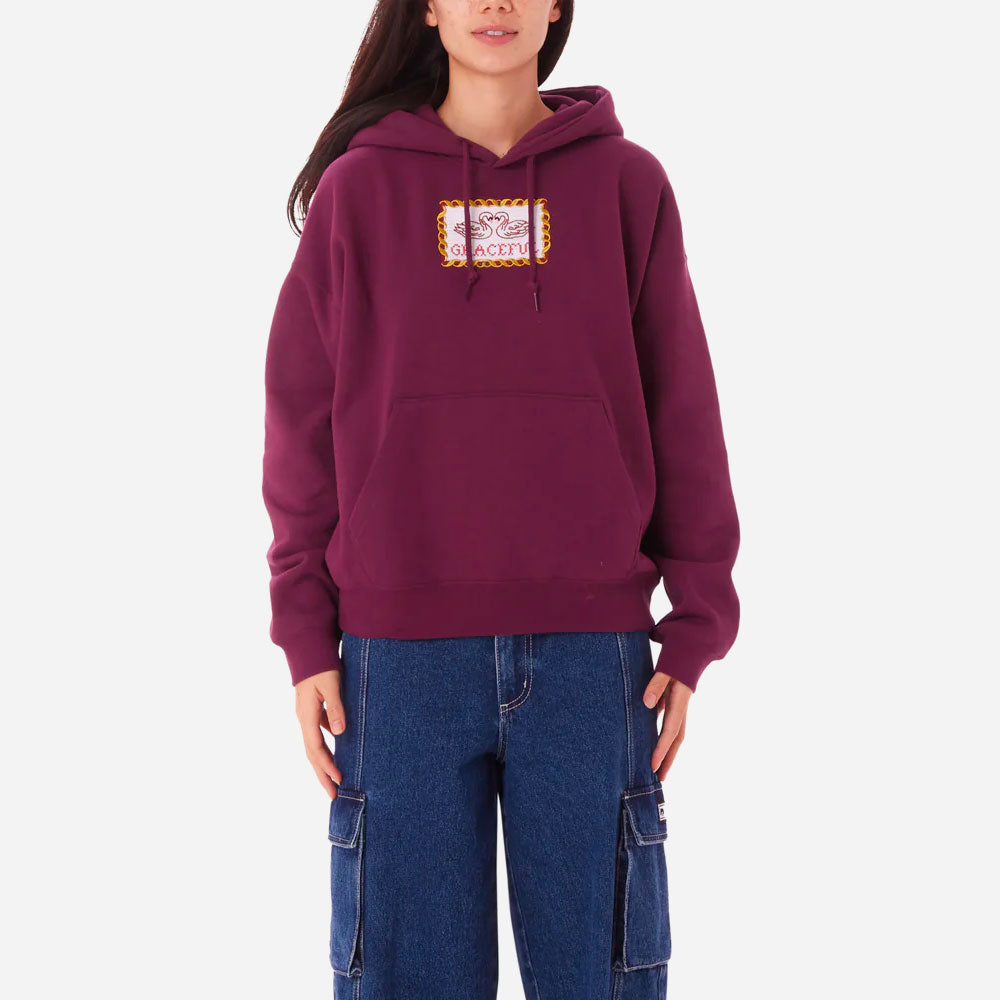 OBEY W - SWANS HOOD - Grape