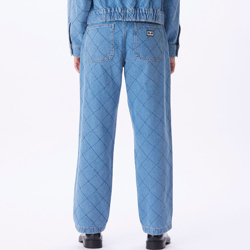 OBEY - DENIM EASY DIAMOND PANTS - Light Indigo Multi