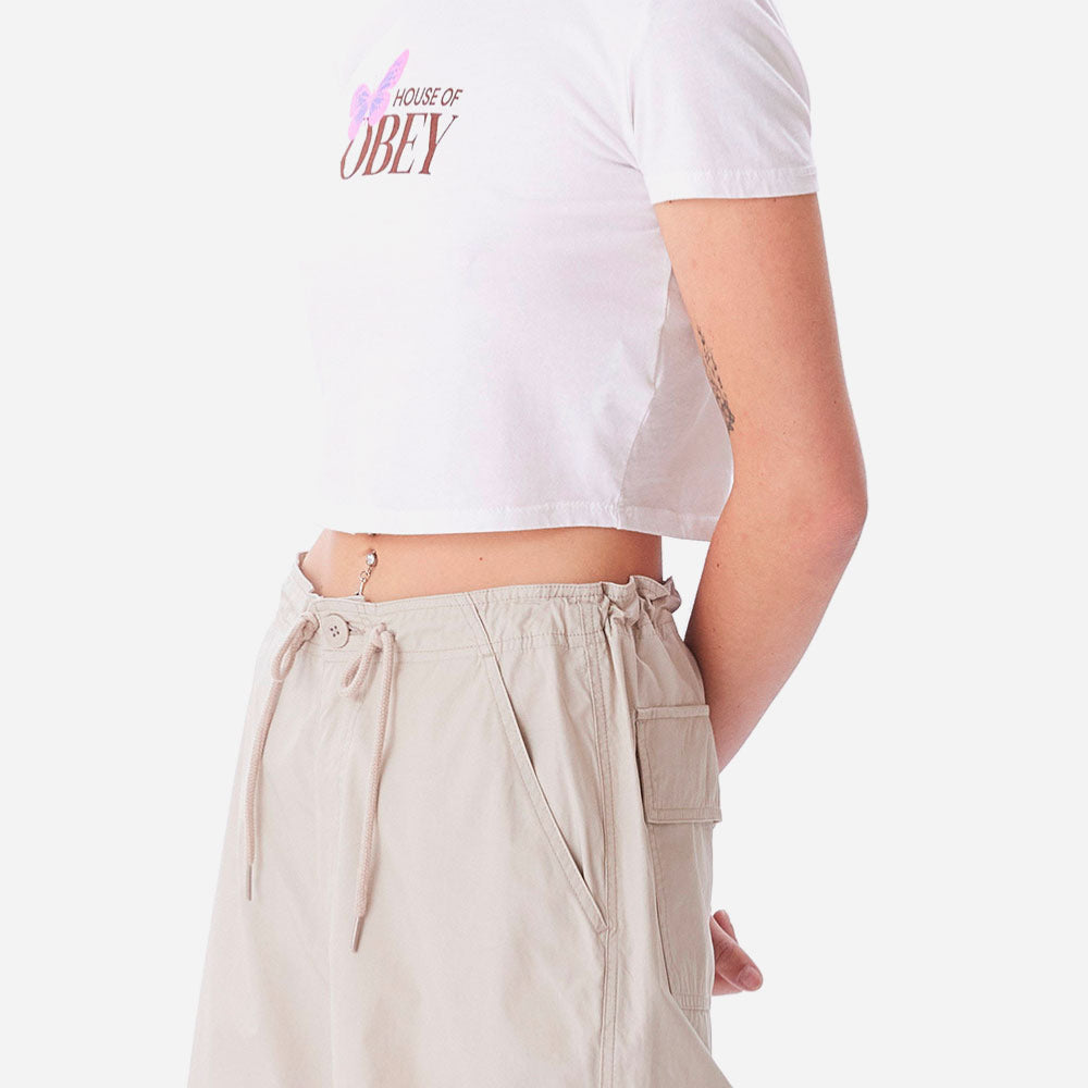 OBEY - MINA PARACHUTE PANT - Silver grey