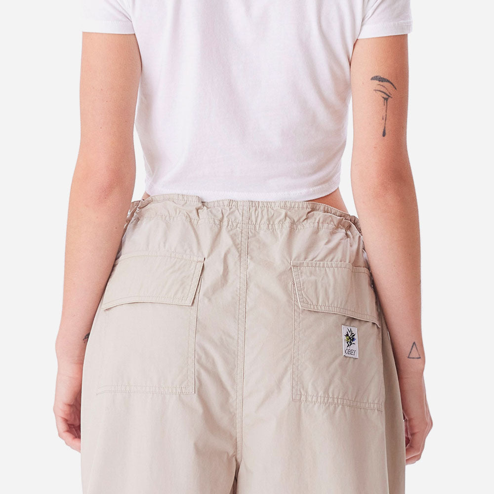 OBEY - MINA PARACHUTE PANT - Silver grey