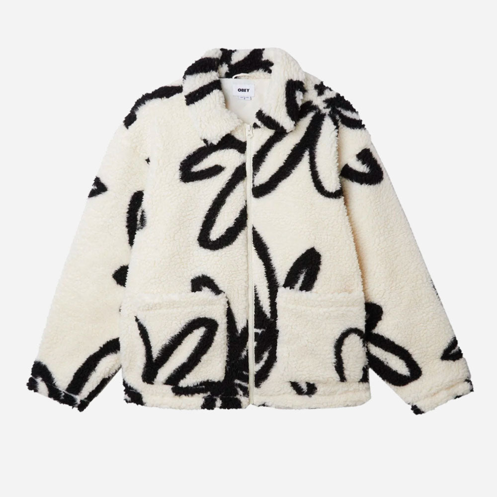 OBEY - PORTIONS SHERPA JACKET - UNBLEACHED MULTI