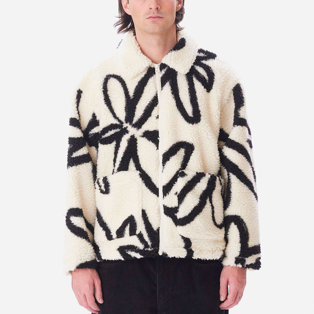 OBEY - PORTIONS SHERPA JACKET - UNBLEACHED MULTI