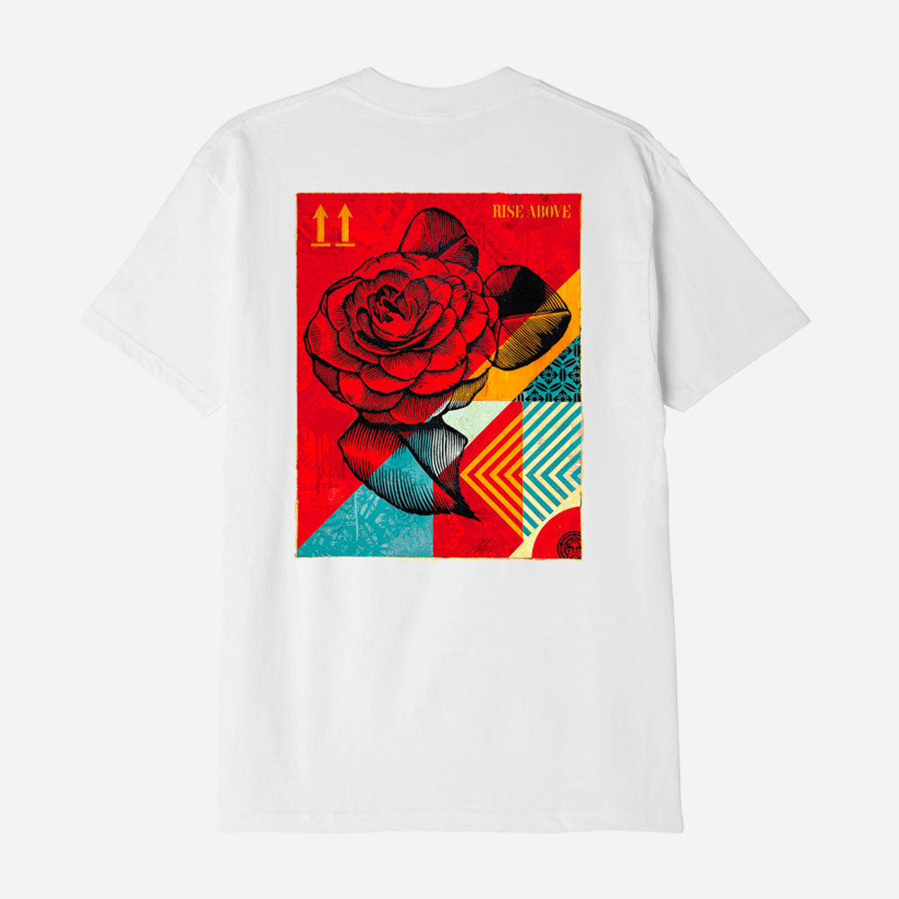 OBEY - RISE ABOVE ROSE TEE - White