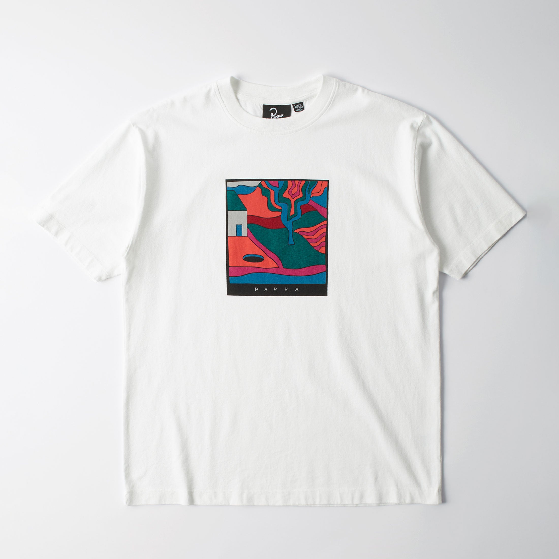 Parra - hole in the yard t -shirt - white
