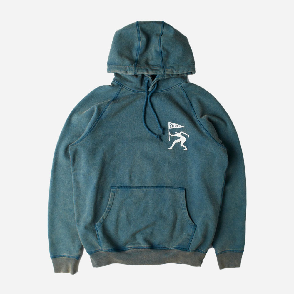 PARRA - NEUROTIC MINI FLAG HOODED - Washed Blue