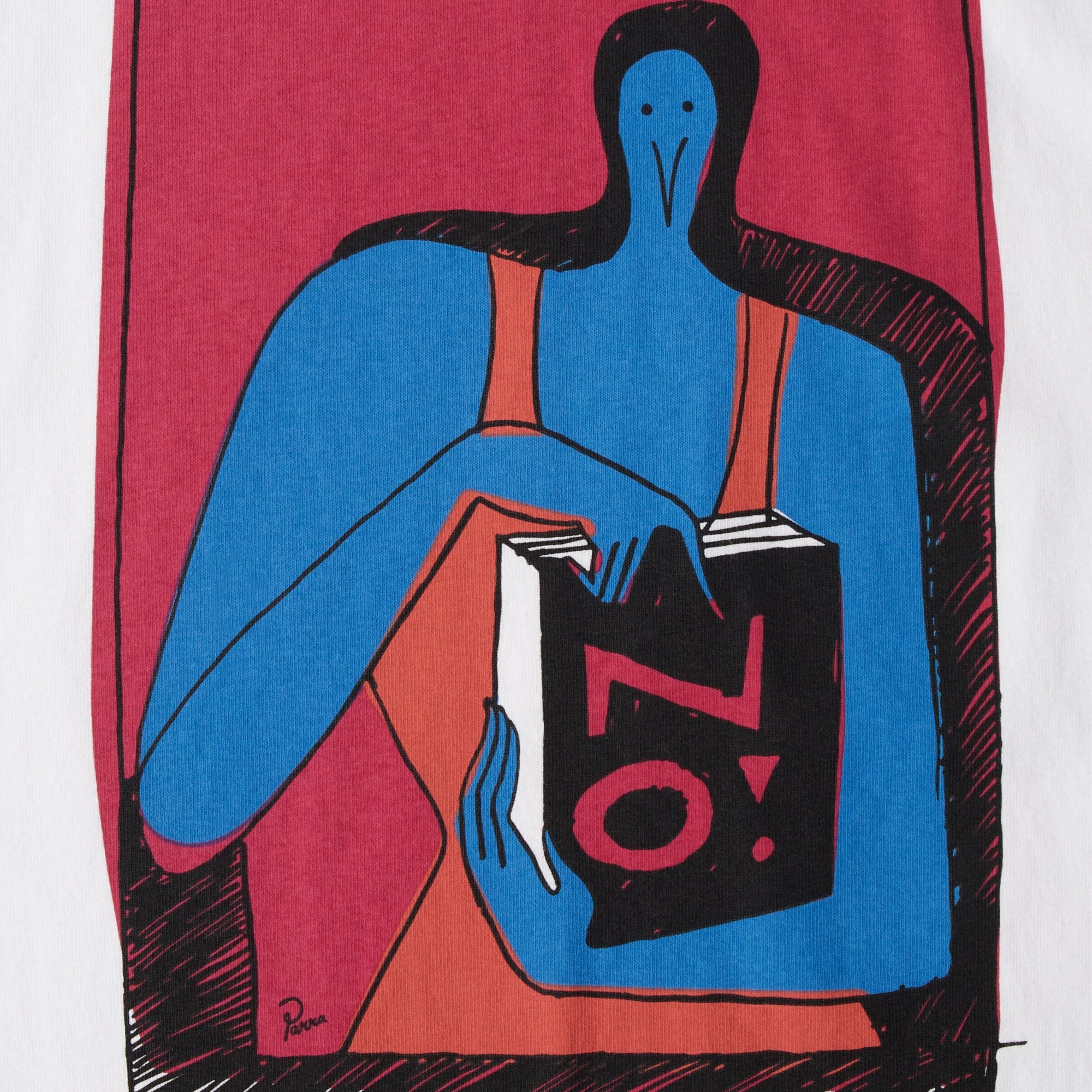 Parra - No Books T-Shirt - White