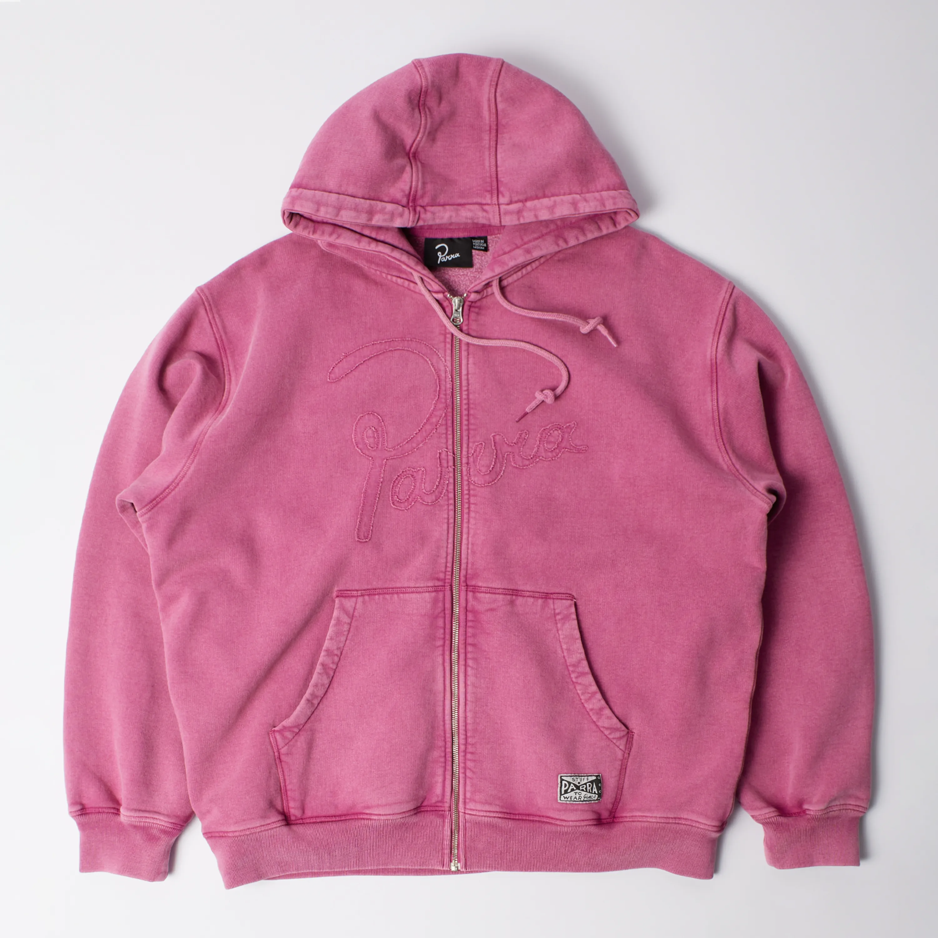 Parra - Not Fade Away Zip Hooded Sweatshirt Washed Tyrian Purple