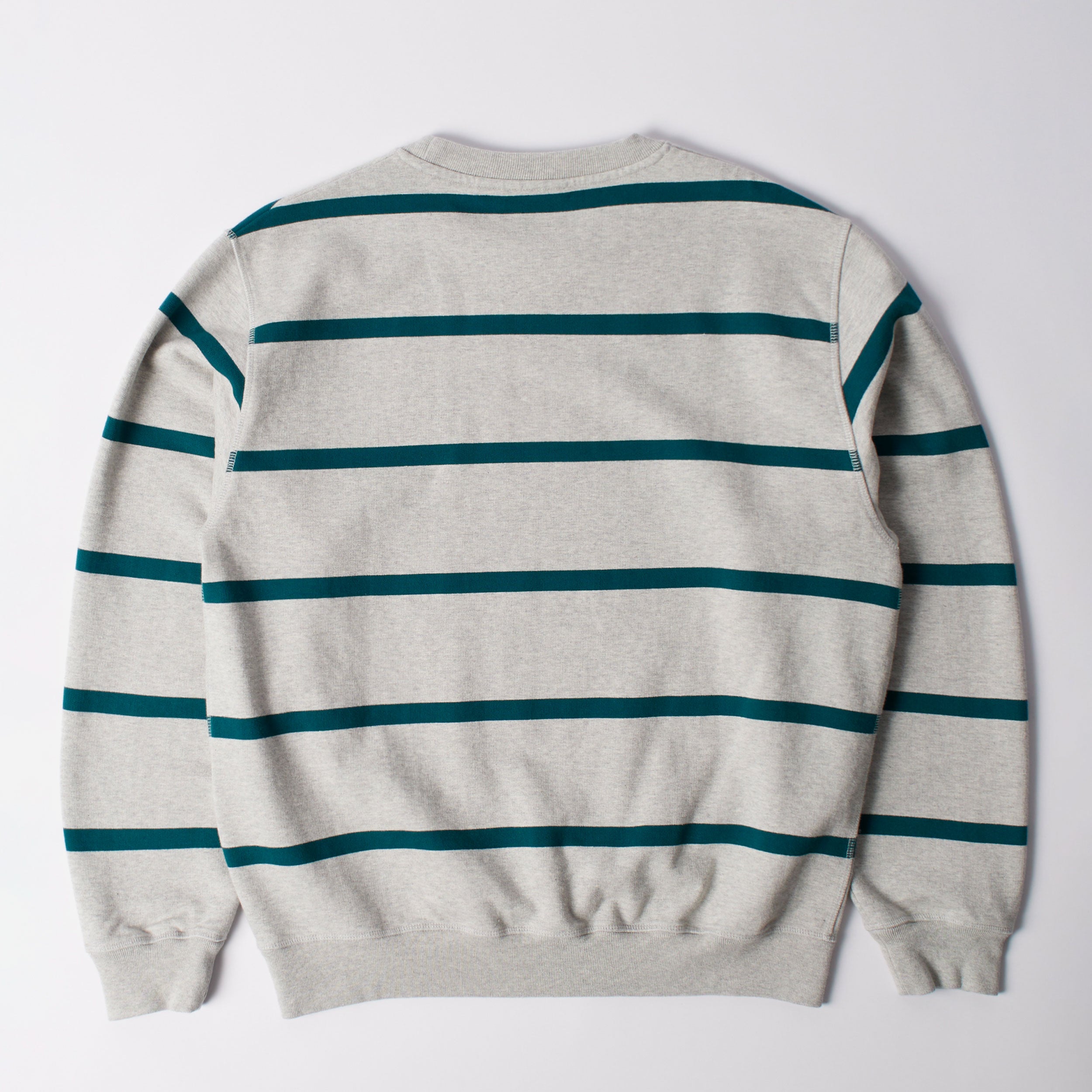 Parra - Pristine Striper Crew neck Sweatshirt - Heather Grey