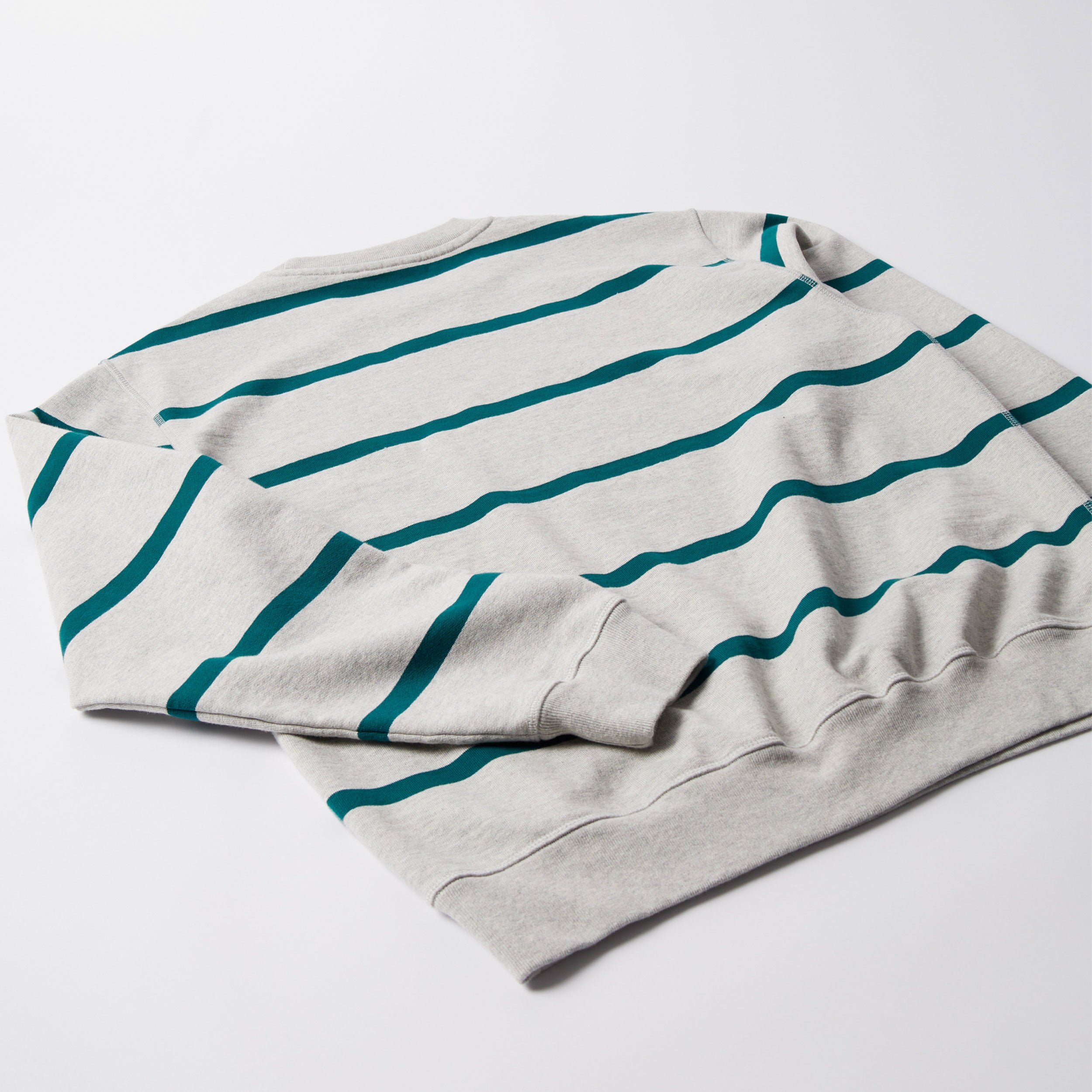 Parra - Pristine Striper Crew neck Sweatshirt - Heather Grey