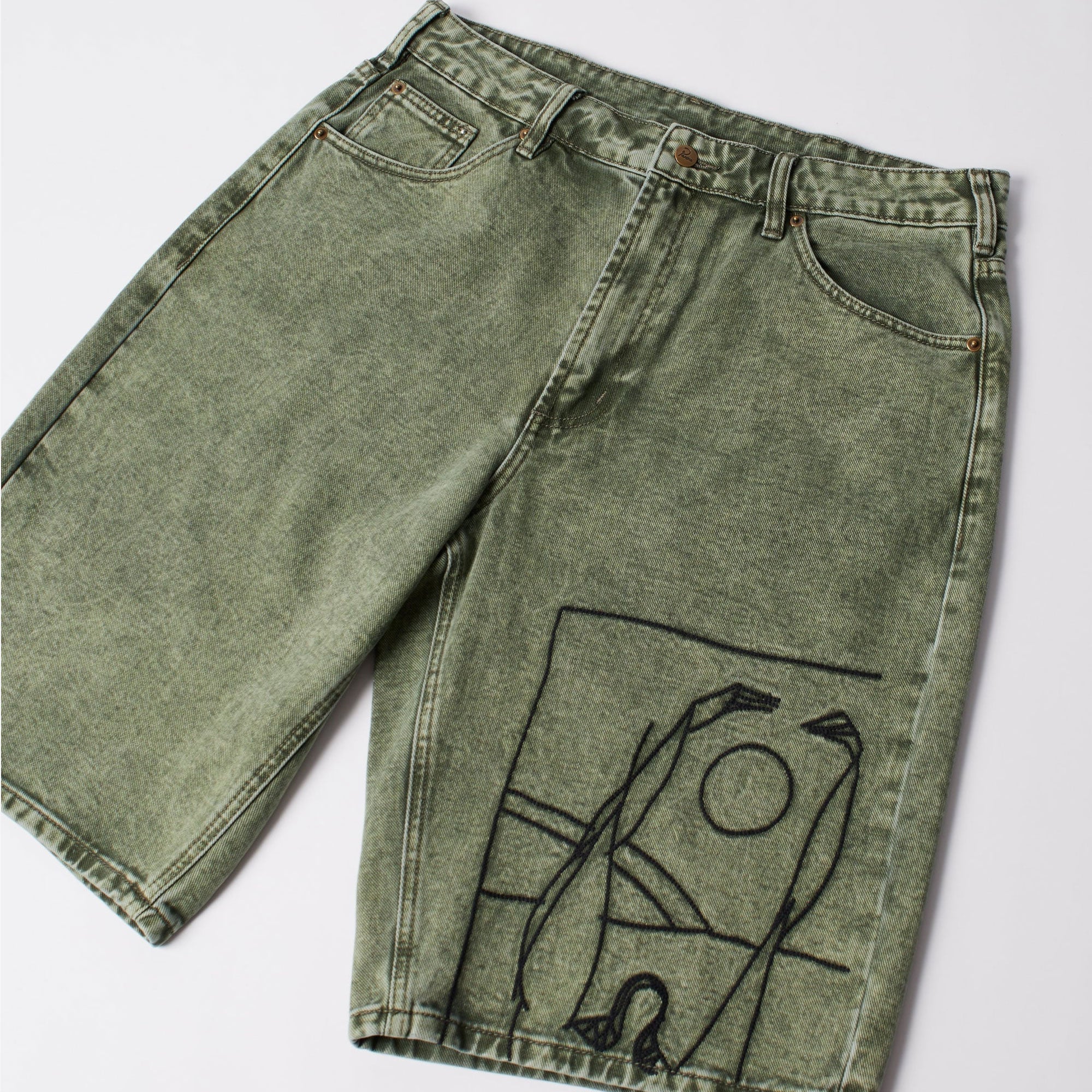 Parra - Protect The Sun Shorts - Green