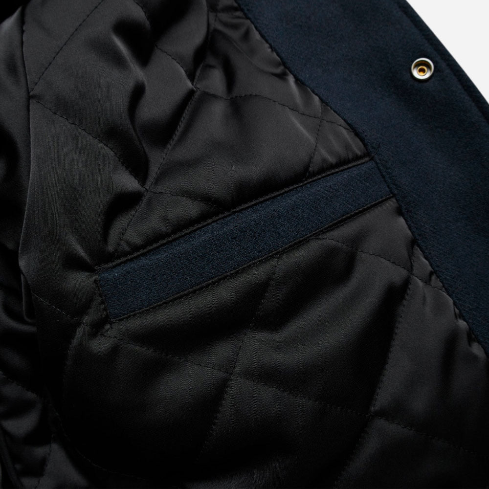 PARRA - RUN SIT & BIKE VARSITY JACKET - Navy Blue