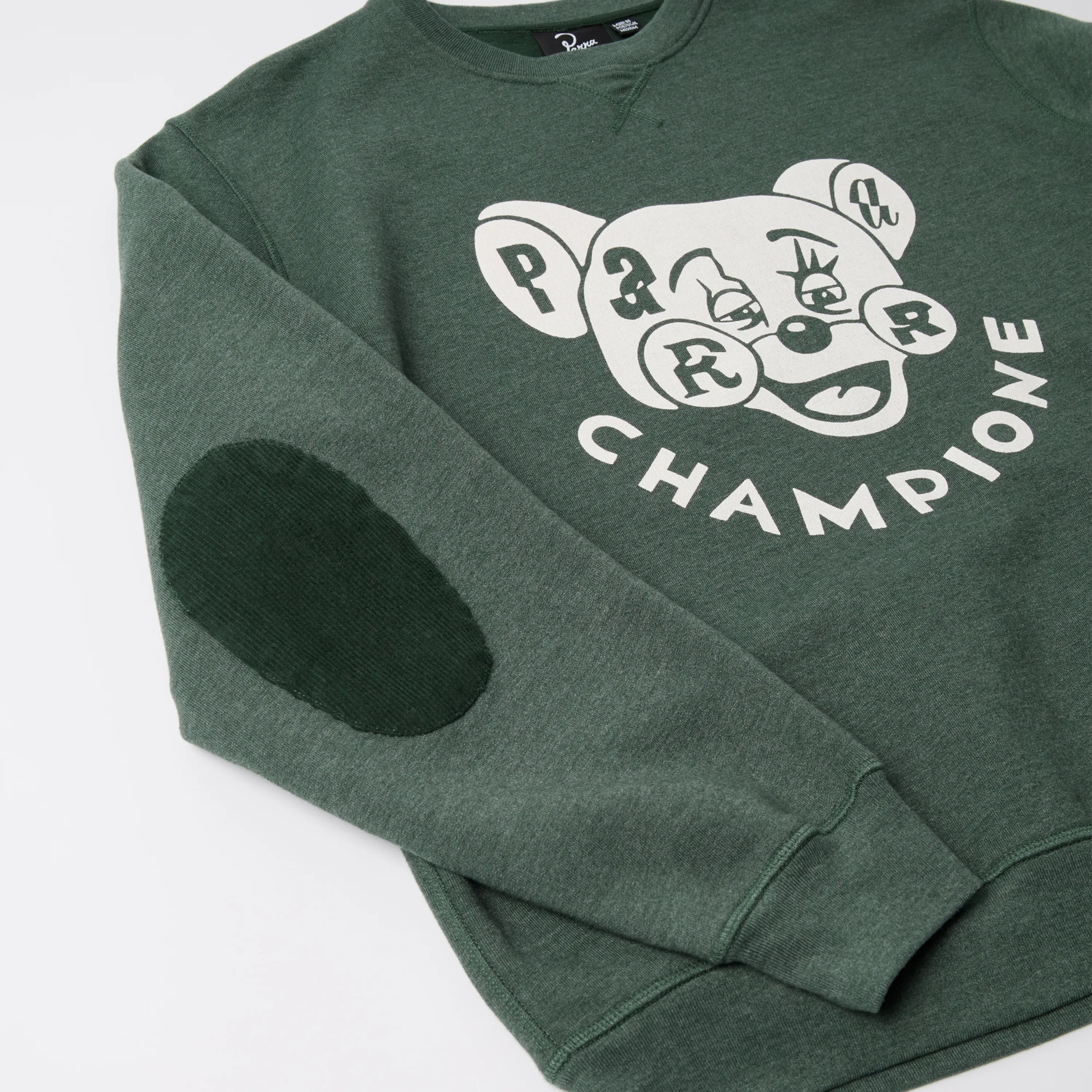 Parra - Tired Champione Crewneck Pine Green