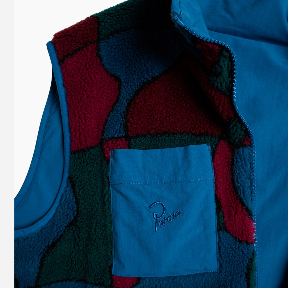 PARRA - TREES IN WIND REVERSIBLE VEST - Blue