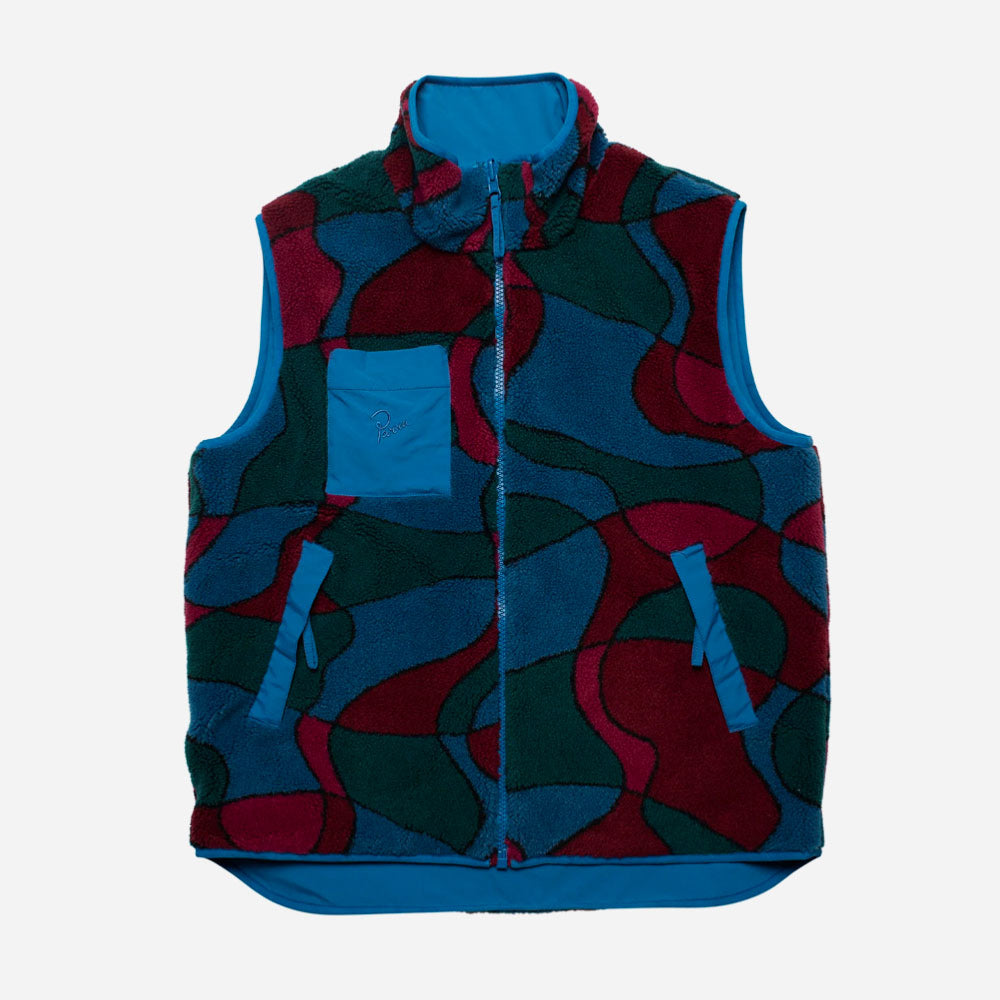 PARRA - TREES IN WIND REVERSIBLE VEST - Blue