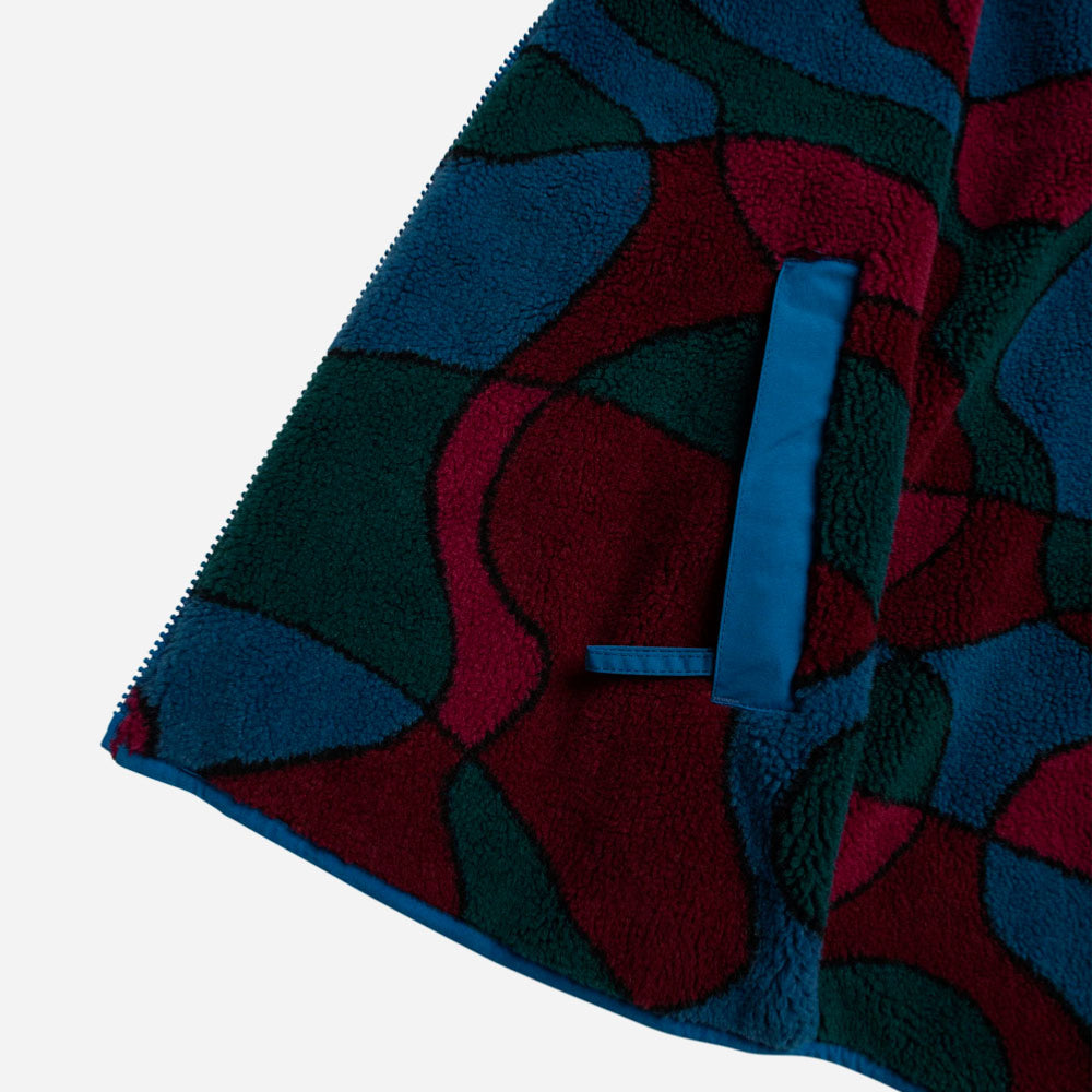 PARRA - TREES IN WIND REVERSIBLE VEST - Blue