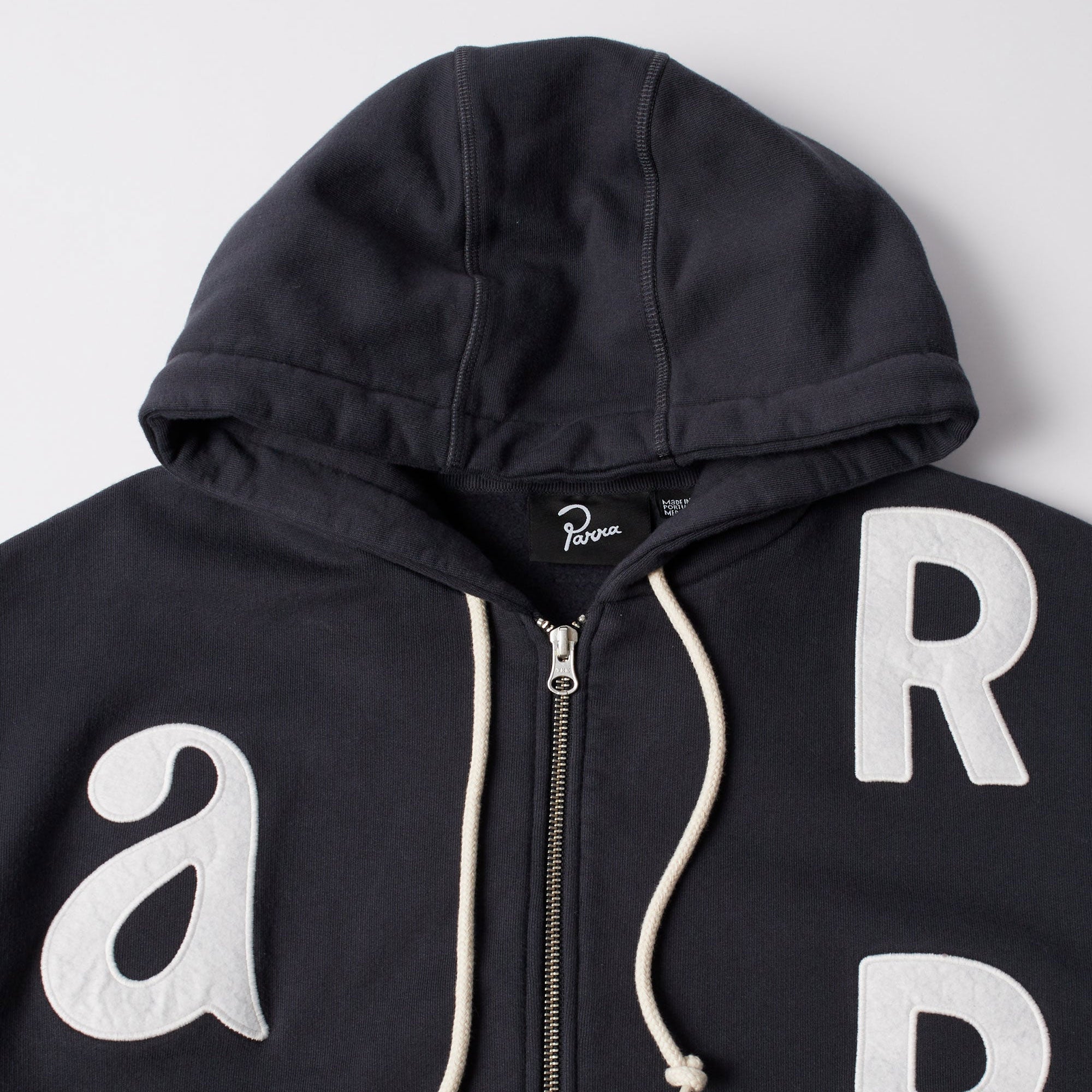 Parra - Word Salad Zip Hooded Sweatshirt - Dark Navy