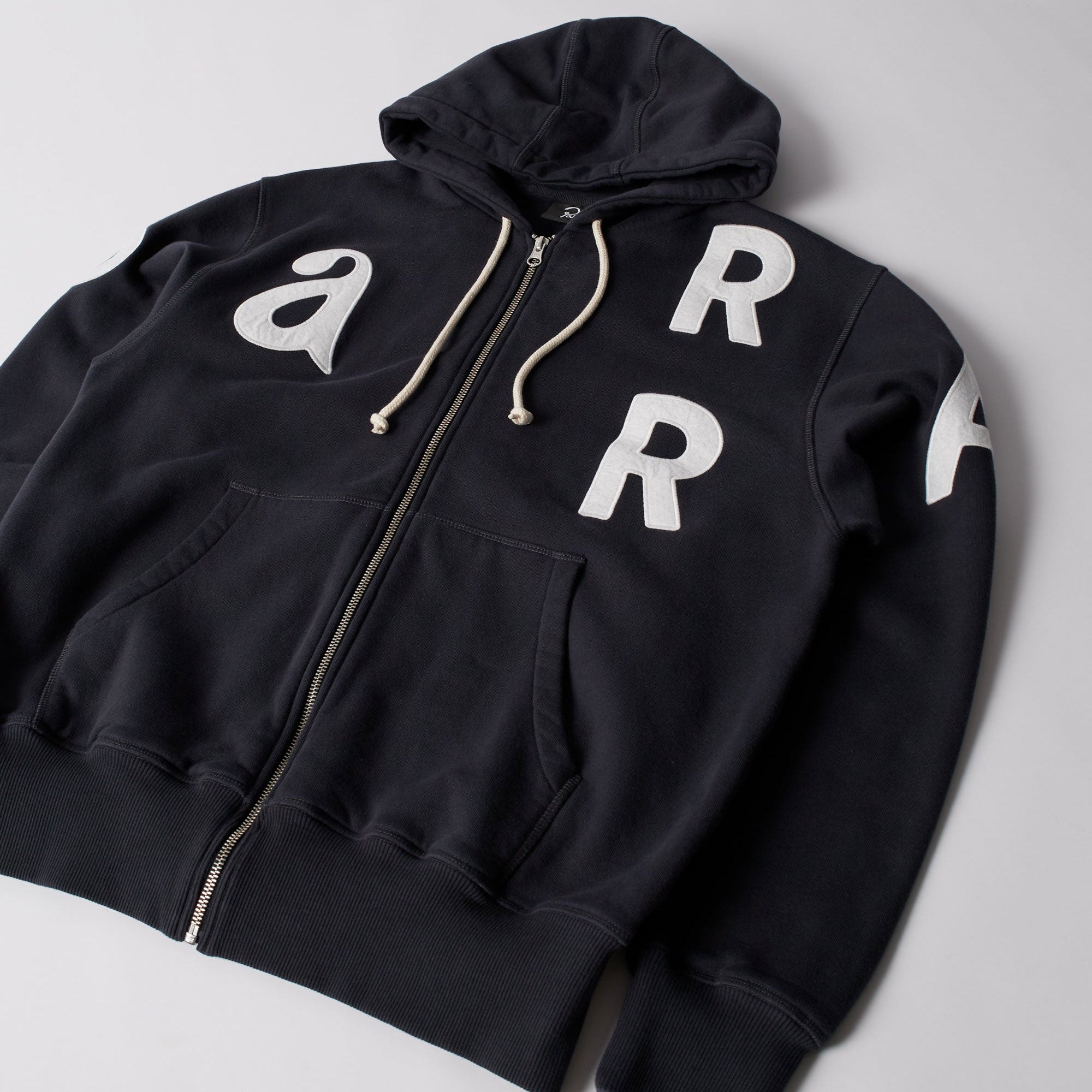Parra - Word Salad Zip Hooded Sweatshirt - Dark Navy