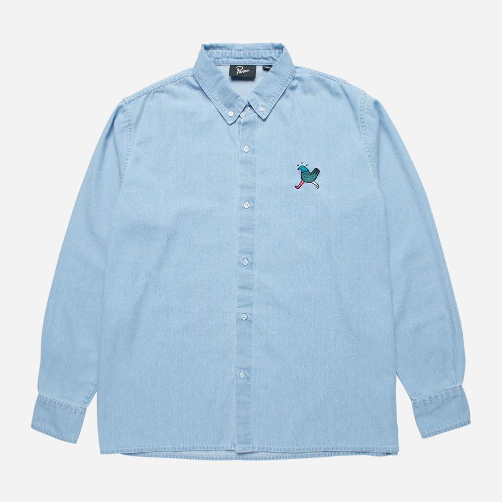 PARRA - ANNOYED CHICKEN SHIRT - Bleached Denim