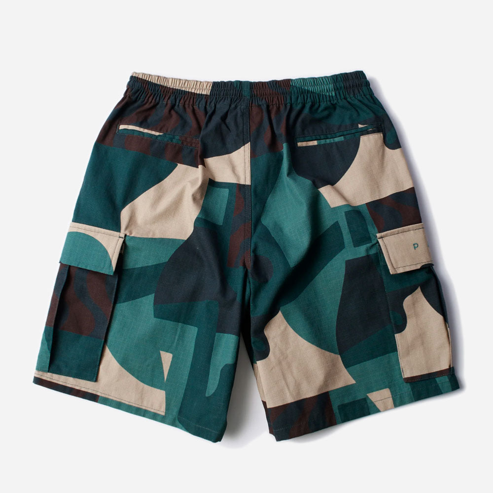 PARRA - DISTORTED CAMO SHORTS - Green