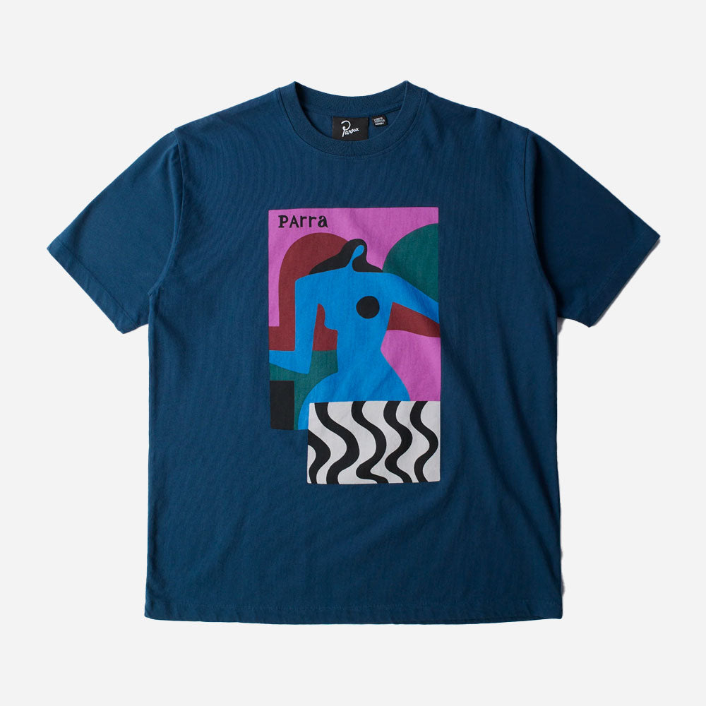 PARRA - DISTORTION TO THE FACE T-SHIRT - Navy Blue
