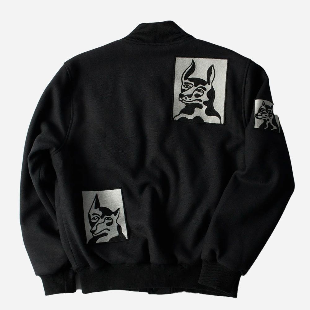 Parra - Dog Faced Varsity Jacket -Black